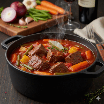 Receita de Guisado de Músculo Saudável com Legumes